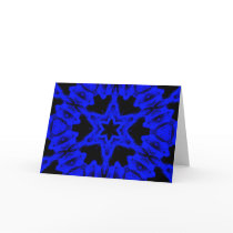 Blue Skull Turnstile Kaleidoscope Card