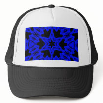 Blue Skull Turnstile Kaleidoscope Mesh Hat