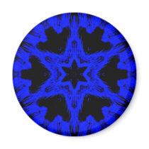 Blue Skull Turnstile Kaleidoscope Fridge Magnets