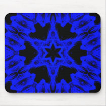 Blue Skull Turnstile Kaleidoscope Mouse Pad