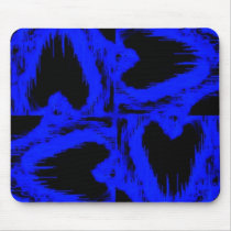 Blue Skull Turnstile Kaleidoscope Mouse Pad