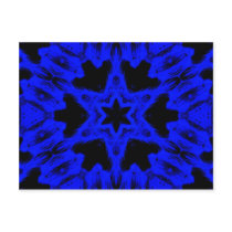 Blue Skull Turnstile Kaleidoscope Post Cards