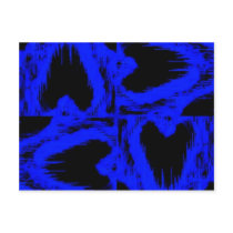Blue Skull Turnstile Kaleidoscope Post Card