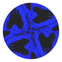 Blue Skull Turnstile Kaleidoscope Stickers