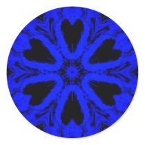 Blue Skull Turnstile Pic Round Sticker