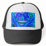 Blue Skull with Guns Hat