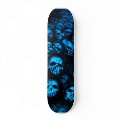 Blue skulls-Skateboard Individuelle Skateboarddecks by Sprayer