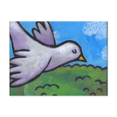Blue Sky Dove Post Cards by cartoongoddess