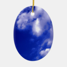 Blue Sky & White Clouds Christmas Tree Ornament