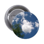 Blue Sky with Clouds and Tree Button