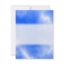 Blue sky with white clouds. custom invitation