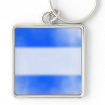 Blue sky with white clouds. key chain
