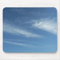 Blue sky with white clouds. mousepads