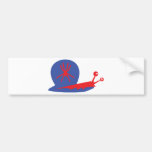 blue slug icon bumper sticker