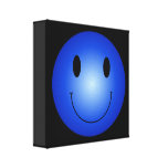 Blue Smiley Gallery Wrapped Canvas