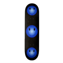 Blue Smiley Skate Board