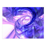 Blue Smoke Abstract Postcard