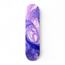 Blue Smoke Abstract Skateboard V1