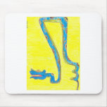 Blue Snake Flying in Yellow Sky or Zaquicaz Mouse Mats