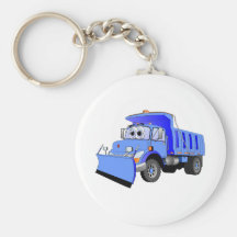 Blue Snow Plough Cartoon Keychains