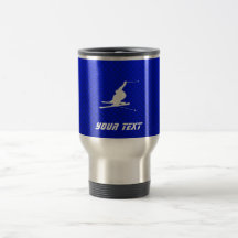 Blue Snow Skiing Coffee Mug