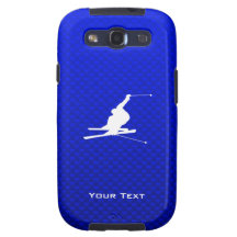 Blue Snow Skiing Galaxy S3 Cases