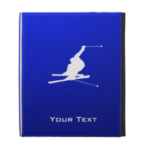 Blue Snow Skiing iPad Folio Cover