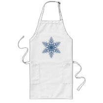 Blue Snowflake Apron