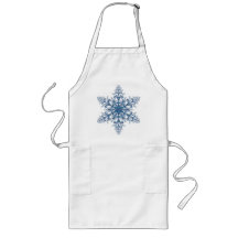 Blue Snowflake Apron