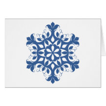 Blue Snowflake Card