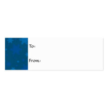 Blue Snowflake Christmas Gift Tag Business Card Templates