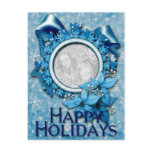 Blue Snowflake INSERT YOUR PHOTO Postcards