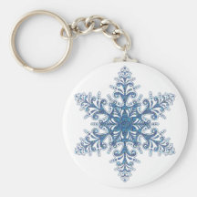 Blue Snowflake Key Chain
