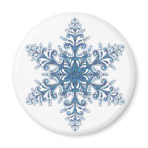 Blue Snowflake Magnet