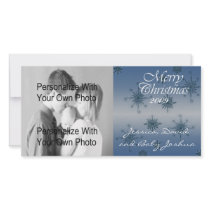 Blue Snowflake Photo Card