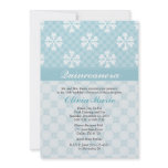 Blue Snowflake Quinceanera Invitations