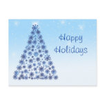 Blue Snowflake Tree Postcard