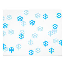 Blue Snowflakes Customise Me Personalized Invite