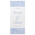 Blue Snowflakes Wedding Program Rack Card Template
