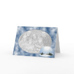 Blue Snowglobe Template cards