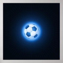 Blue Soccer Ball (football) Print