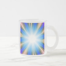 Blue Solar Flare Star Burst Background Coffee Mug