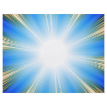 Blue Solar Flare Star Burst Background