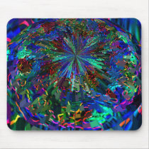 Blue Sparkle Alien Planet Mouse Pads