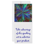 Blue Sparkle Alien Planet rack cards