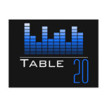 Blue Spectrum Analyzer Table Number Postcard