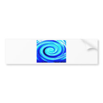 Blue Spherical Geometric Pattern Bumper Sticker