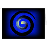Blue Spiral Greeting Cards