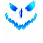 Blue Spooky Jack O Lantern Face t-shirts