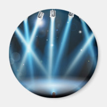 Blue spotlights background fridge magnets